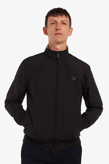 Black Fred Perry Brentham Men's Jackets | PH 1180YXFU